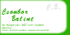 csombor balint business card